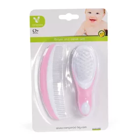 Moni Fésű szett kefével pink