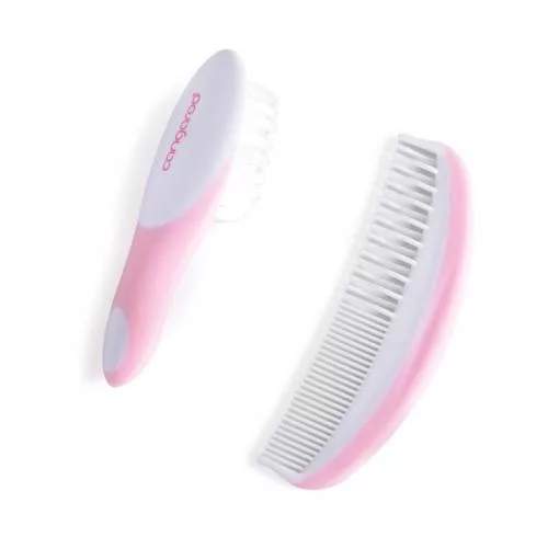 Moni Fésű szett kefével pink