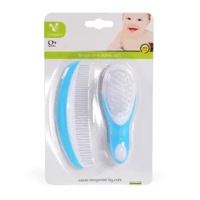 Moni Fésű szett kefével kék