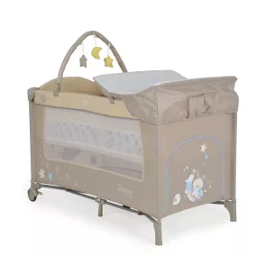 MONI Sleepy összecsukható luxus babaágy 2 szint bézs