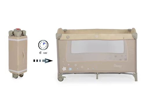 Moni Moni sleepy összecsukható luxus babaágy 2 szint bézs