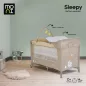  MONI Sleepy összecsukható luxus utazóágy 2 szint+pelenkázó+ játék kék