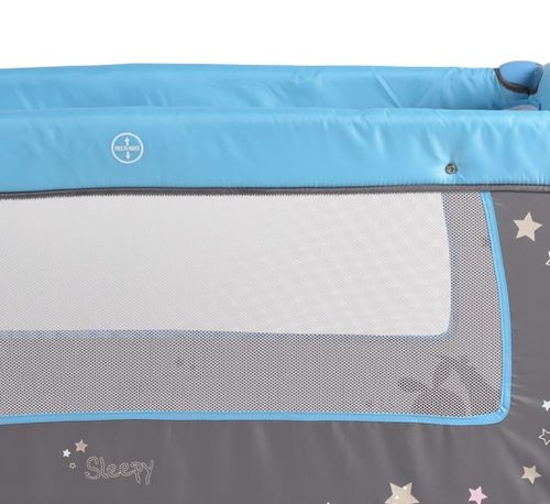 Moni Moni sleepy összecsukható luxus utazóágy 2 szint+pelenkázó+ játék kék