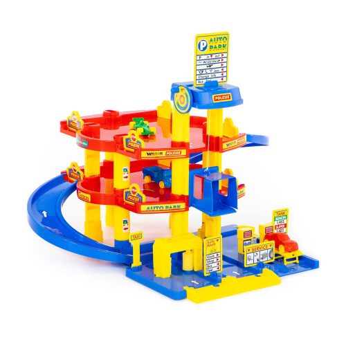 Moni Polesie műanyagjáték parkoló 3 szintes színes