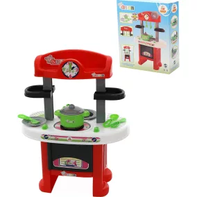 Moni Polesie toys bu-bu konyha hanggal, 58cm, piros