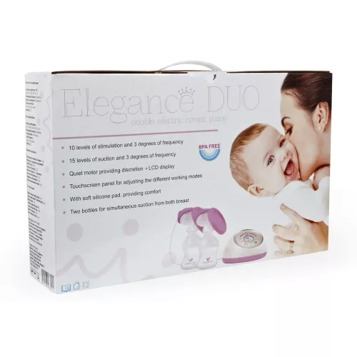 Moni Cangaroo elegance duo elektromos mellszívó 2 tartállyal fehér/lila