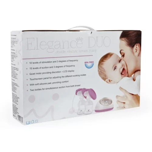 Moni Cangaroo Elegance duo elektromos mellszívó 2 tartállyal fehér/lila