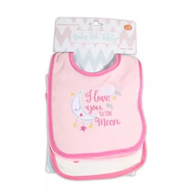 Moni Tibby előke 3 db újszülött méret rózsaszín/pink