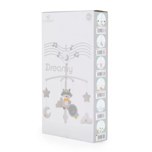 Moni Cangaroo dreamy zenélő forgó játék kiságyra szürke