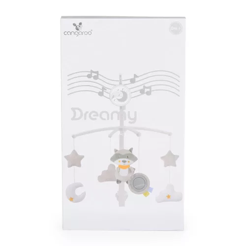 Moni Cangaroo dreamy zenélő forgó játék kiságyra szürke