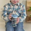 Little Dutch szívószálas kulacs 450 ml - forest friends