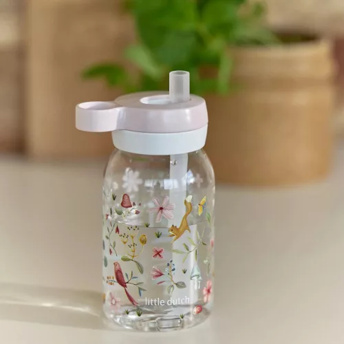 Little Dutch szívószálas kulacs 450 ml - fairy wonders