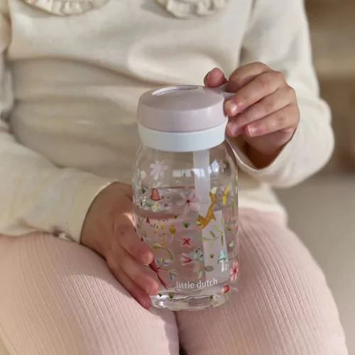 Little Dutch szívószálas kulacs 450 ml - fairy wonders