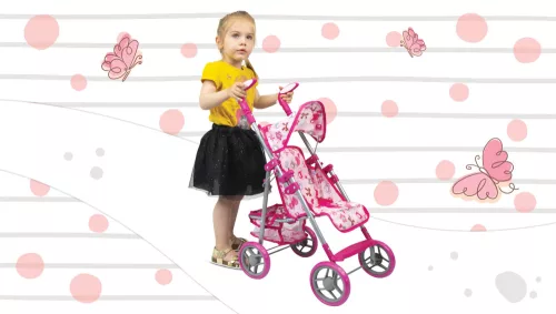 Moni Toys Flower g. játék babakocsi virágos