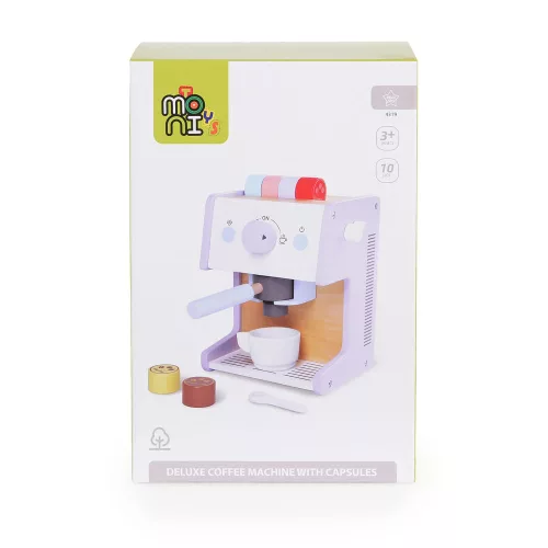 Moni Moni toys fajáték fa delux kávéfőző 23xmx14xmx17,5 cm