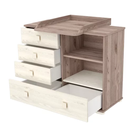 Timba 107-es pelenkázószekrény krém-fűz