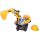 Moni Excavator ráülős kanalas munkagép sárga
