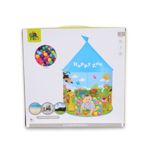 Moni Sátor jurta alakú 25 kék labdával