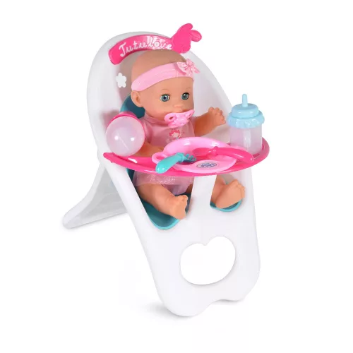 Moni Baba 36 cm-es szett etetőszékkel, tányérral