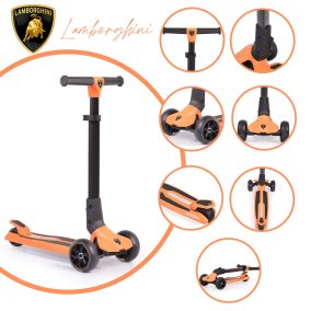   Moni Lamborghini roller 3 kerekű, összecsukható, 50 kg-ig narancs