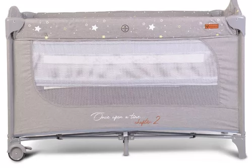 Moni Cangaroo once upon2 2 szint utazóágy zenélő forgó játékkal szürke