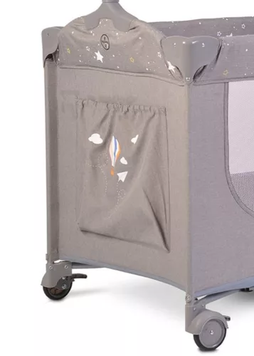 Moni Cangaroo once upon2 2 szint utazóágy zenélő forgó játékkal szürke