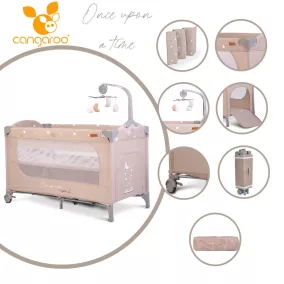   Moni Cangaroo once upon2 2 szint utazóágy zenélő forgó játékkal bézs