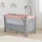   Moni Cangaroo Once upon2 2 szint utazóágy zenélő forgó játékkal pink