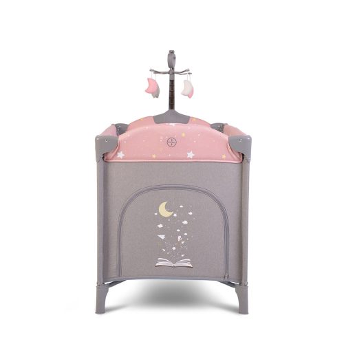 Moni Cangaroo once upon2 2 szint utazóágy zenélő forgó játékkal pink