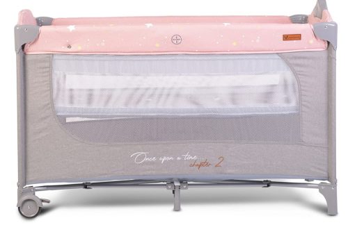 Moni Cangaroo once upon2 2 szint utazóágy zenélő forgó játékkal pink