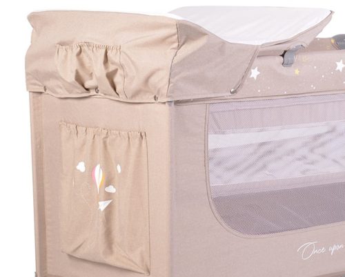 Moni Cangaroo once upon3 2 szintes utazóágy zenélő játékkal, pelenkázós bézs