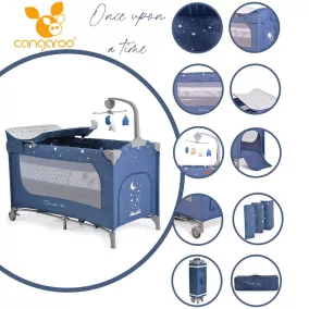   Moni Cangaroo once upon3 2 szintes utazóágy zenélő játékkal, pelenkázós farmer