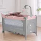   Moni Cangaroo Once upon3 2 szintes utazóágy zenélő játékkal, pelenkázós pink