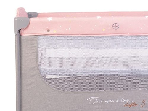 Moni Cangaroo once upon3 2 szintes utazóágy zenélő játékkal, pelenkázós pink