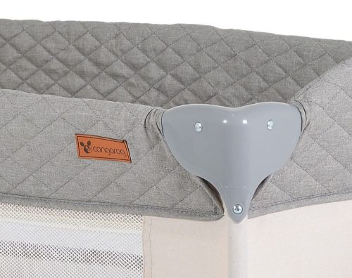 Moni Cangaroo indiana 2 szintes utazóágy tároló rekeszes szürke