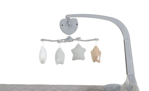 Moni Cangaroo indiana 2 szintes utazóágy tároló rekeszes szürke