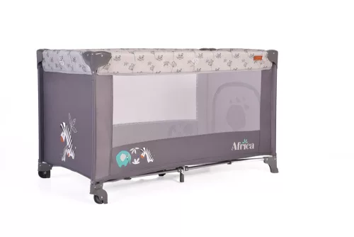 Moni Cangaroo africa 1 szintes utazóágy 14 kg-ig szürke