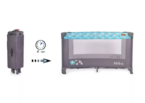 Moni Cangaroo africa 1 szintes utazóágy 14 kg türkíz