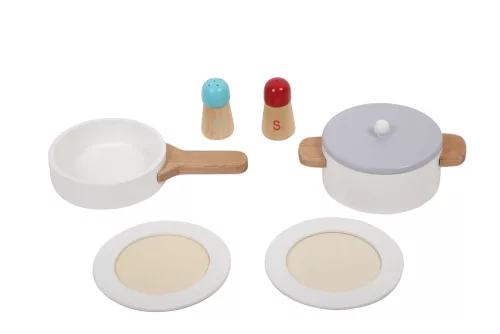 Moni Moni toys fajáték fa kiskonyha 15db