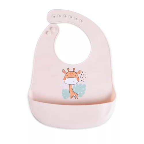 Moni Cangaroo Rooibos szilikon előke pink zsiráf