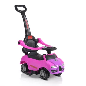 Moni Moni rider beülős autó tolókarral pink