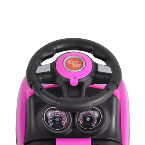 Moni Moni rider beülős autó tolókarral pink