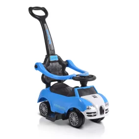 Moni Moni rider beülős autó tolókarral kék