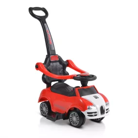 Moni Moni rider beülős autó tolókarral piros