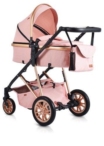 Moni Midas 2in1 babakocsi + táska, fekvőbetét pink