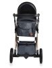 Moni Moni midas átalakítható sport/mózes babakocsi + táska, +fekvőbetét fekete