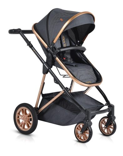 Moni Moni midas átalakítható sport/mózes babakocsi + táska, +fekvőbetét fekete