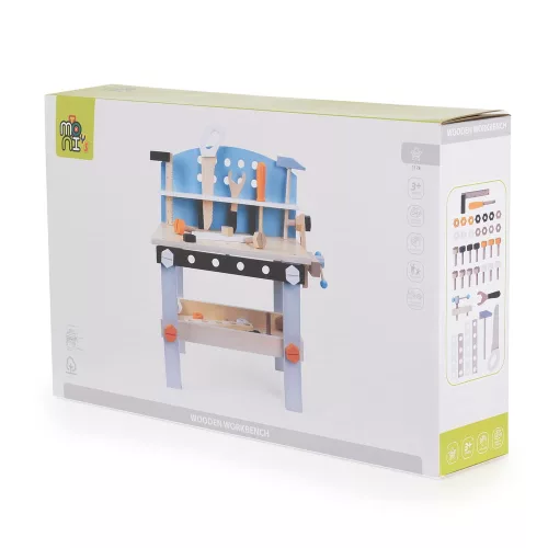 Moni Moni toys fajáték fa szerelőpad 49x45x 29.5cm