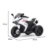 Moni Moni bo hurricane elektromos motor 3 kerekű 6v fehér