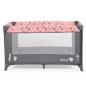   Moni SAFARI utazóágy 1 szintes, zippes kibújóval, állatmintás PINK/rózsa